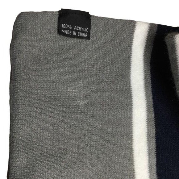 Signal Pukka Knit Scarf Navy Blue White Stripes New NWT One Size - Picture 5 of 11